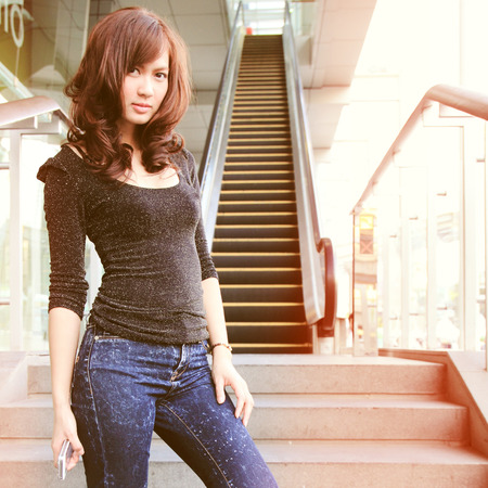 Fat Beer Belly Asian Girl In Elevator